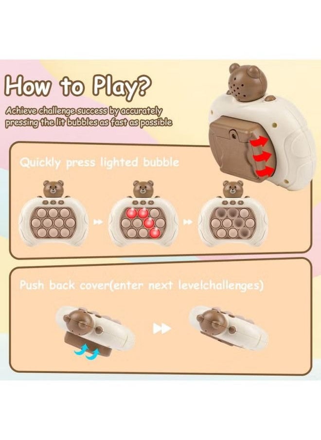 EzzySo - Electronic Quick Push Light Up Pop Game Fidget Toys for Adults and Kids with Lanyard,Puzzle Game Machine Push Pop Bubble Fidget Sensory Toy Birthday Gifts - Image 1