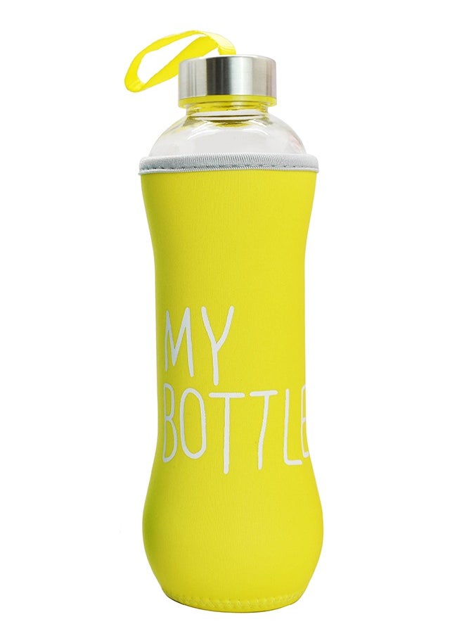 Cuisine Art - Glass Drinking Bottle With Leak Proof Lid, Best as Reusable Drinking Bottle, Juice Beverage Container Assorted Color, 600ml - Image 1