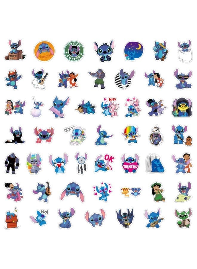 أديلي 100 قطعة ملصقات ستيتش كرتونية، ملصقات فينيل مقاومة للماء للابتوب وزجاجة الماء والهاتف والسكيت بورد والشنطة والسيارة - Image 5