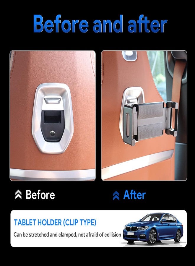 FDAIUN for BMW X5 X6 G05 G06 G60 G45 Tablet Holder Strong Magnetic Attraction/Gravity Clamp ipad Car Holder Back Seat Road Trip Essentials (Gravity Clamp) - Image 5
