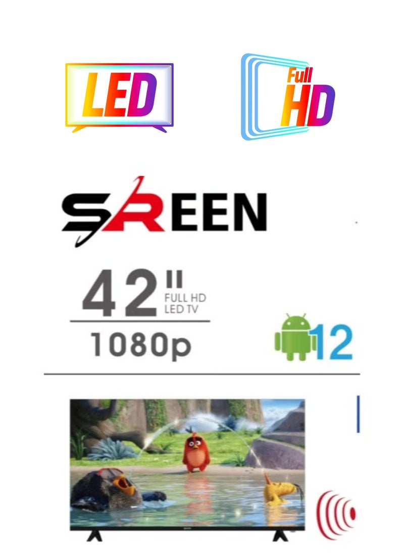 SREEN - Sreen 42" smart frameless LED, Full HD, Smart, Android 12 - SRET-42S1 - Image 1