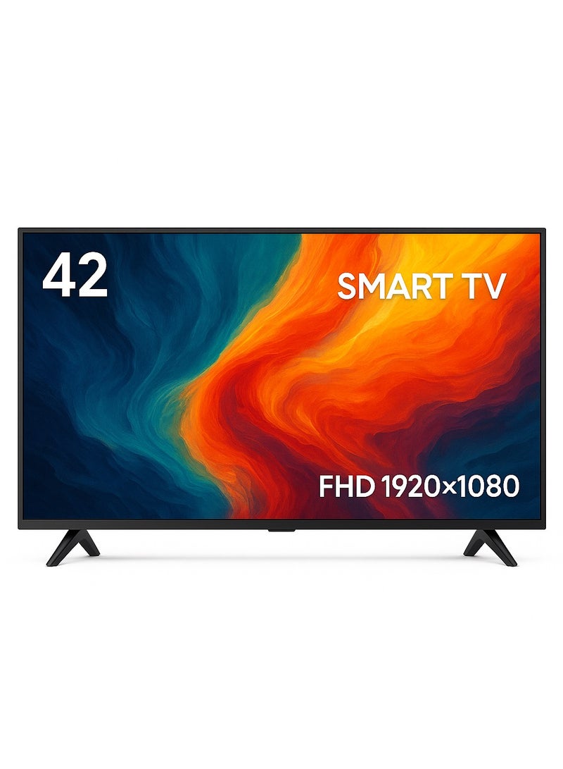 سرين سرين شاشة 42 بوصه , وضوح عالي الجودة LED - FHD سمارت اندرويد 14 - بدون اطار - SRET-42S1  - Image 1