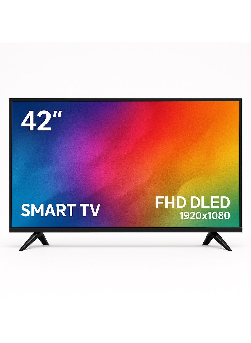 سرين سرين شاشة 42 بوصه , وضوح عالي الجودة LED - FHD سمارت اندرويد 14 - بدون اطار - SRET-42S1  - Image 2