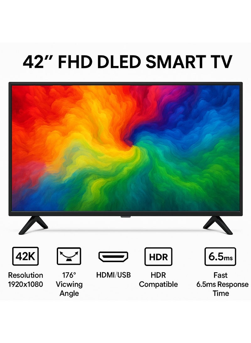 سرين سرين شاشة 42 بوصه , وضوح عالي الجودة LED - FHD سمارت اندرويد 14 - بدون اطار - SRET-42S1  - Image 3