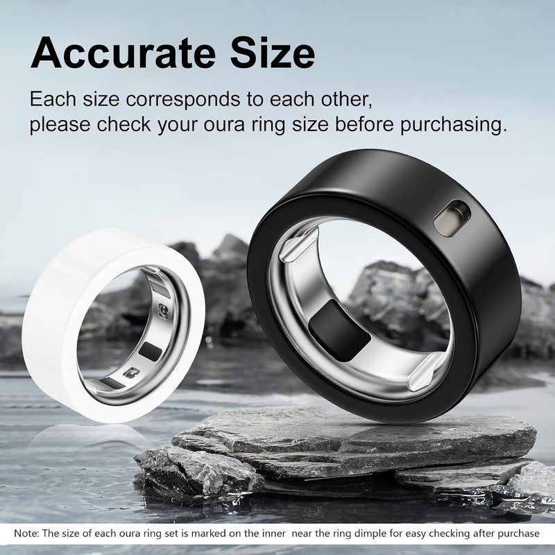Hexasider 5 Pack Ultra-Thin Cover Compatible with Oura Ring Gen 4/Oura Ring Gen 3 Horizon/Heritage Protector, Abrasion-Resistant TPU Case for Women Men Working Out Gym Accessories, Size 7 - Image 2