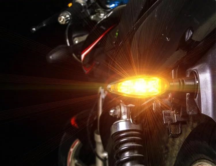 LOVMOTO Universal 3 Led 12V 4PCS Motorcycle Turn Signals Front Rear LED Turn Signal Light Turn Signal Motorcycle Blinkers Indicators Daytime Running Light Comfortable With Gla-mour - Image 4
