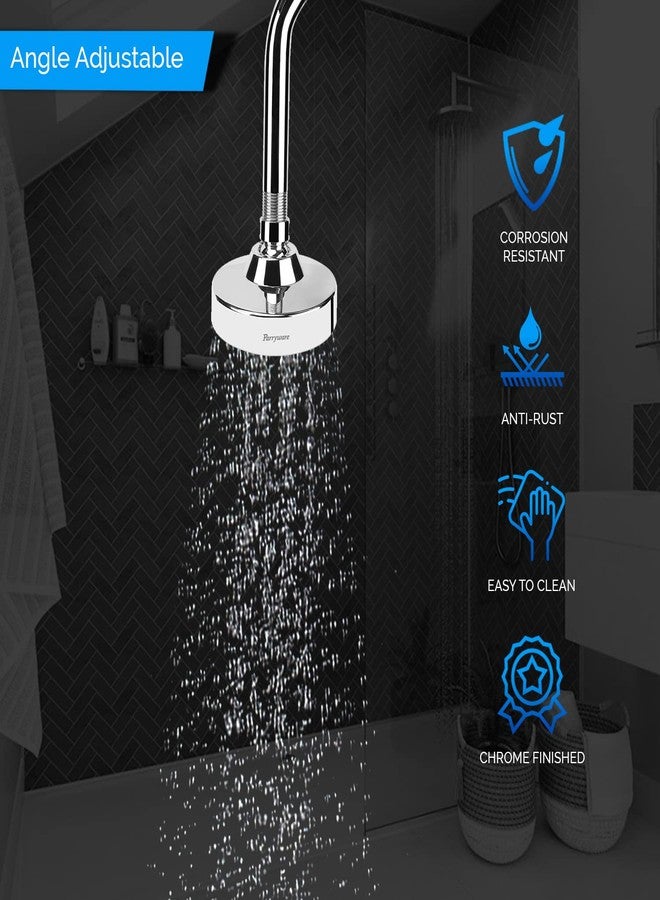 Parryware Pluto Overhead Shower | Chrome Finish | 100 mm | Overhead Shower with Arm | For Bath Fixtures - Image 5