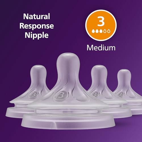 Avent Philips Avent Natural Response Nipples, Medium Flow (Flow 3), 4-Pack, SCY963/04 - Image 2