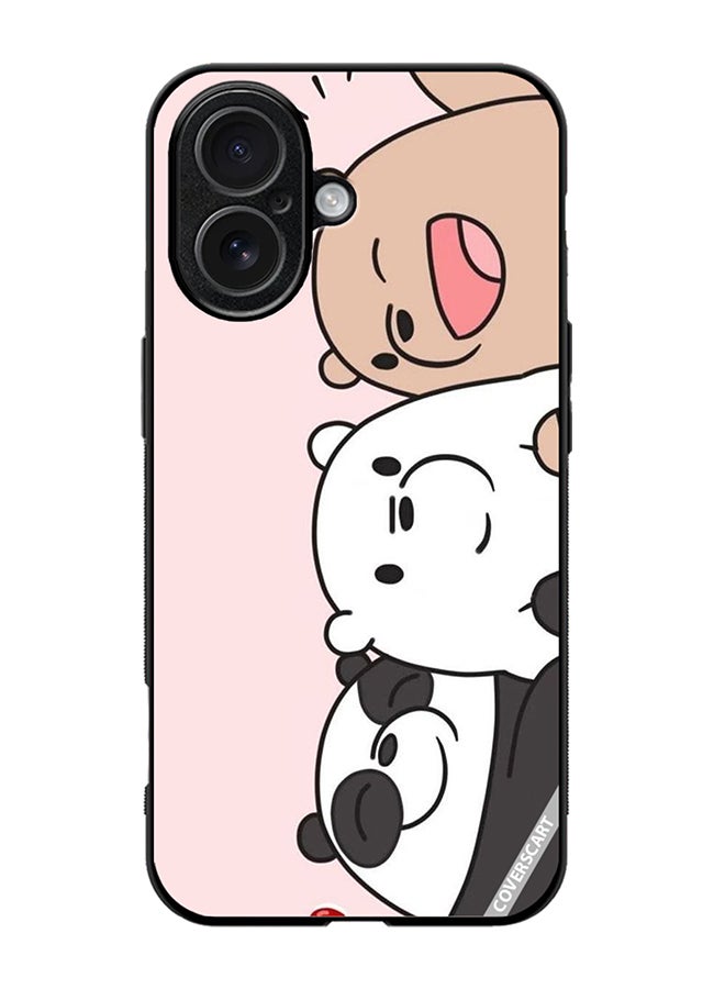 Protective Case Cover For Apple iPhone 17 Cute Pandas Design Multicolour