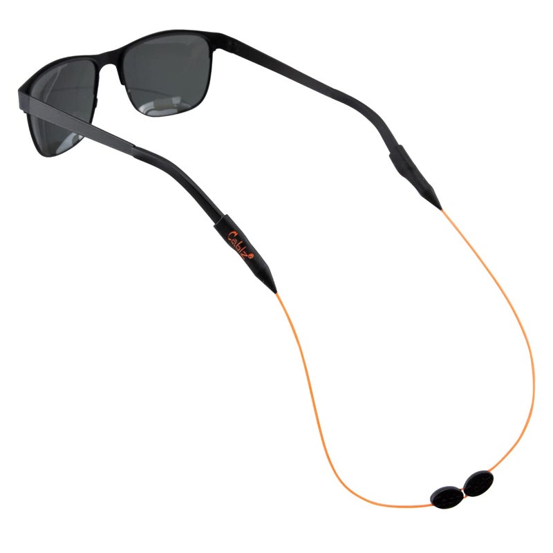 Cablz Monoz Adjustable Eyewear Retainer MonofilamentLike Line Adjustable OffTheNeck Eyewear Retainer Strap 14in Orange
