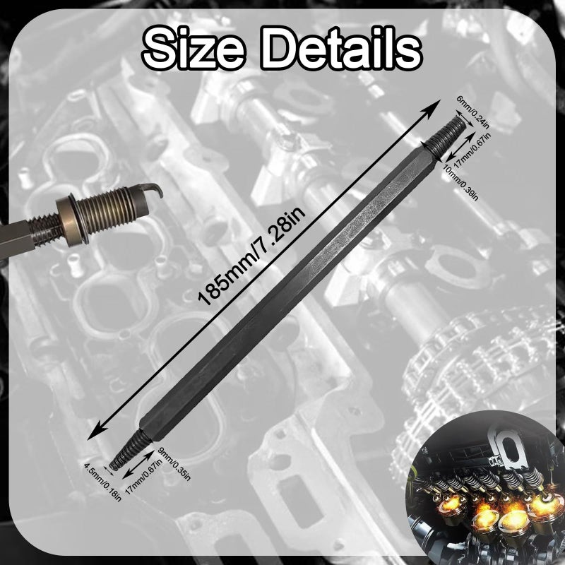 Xanadued Broken Spark Plug Remover Tool, Broken Spark Plug Extractor Tool for Car, Truck, Motorcycle Engine Repair - Image 2