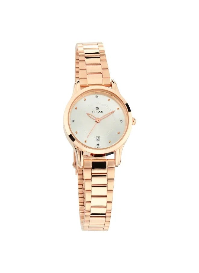 TITAN Women's Analog Round Shape Metal Wrist Watch - 2628WM01 - 33 Mm  - Image 2