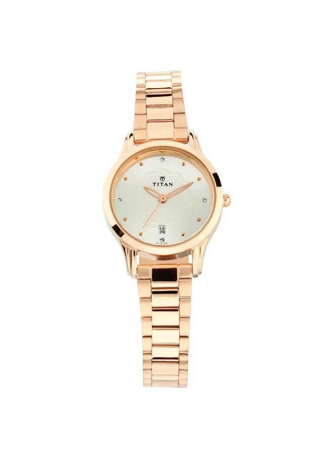 TITAN Women's Analog Round Shape Metal Wrist Watch - 2628WM01 - 33 Mm  - Image 1