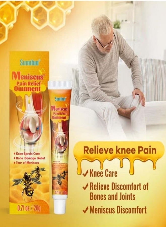 Sumifun 3 Pcs Combo Pack Meniscus Pain Relief Ointment Cream Joint Arthritis Pain Relief Cream Knee Care Bee Venom Cream for Joint Care Treatment Gel Cream Bee Venom Joint & Muscle Pain Relief Cream 3x20g - Image 3