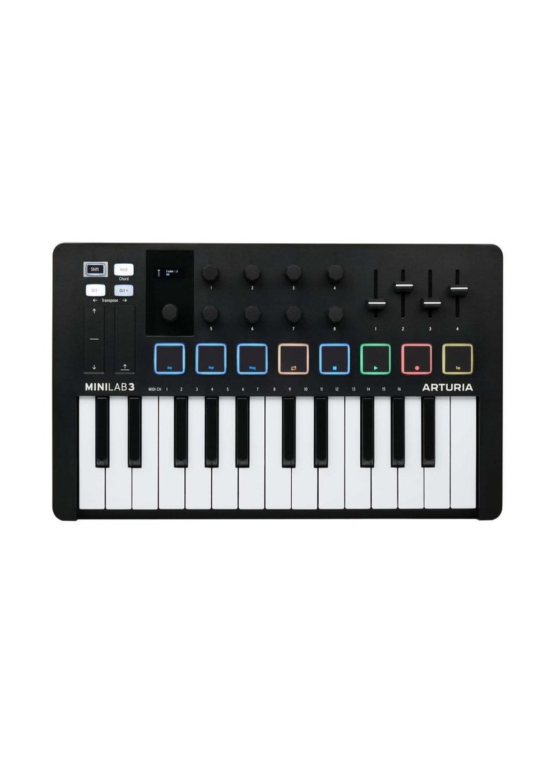 Arturia MiniLab 3 25 Slim-key Controller Black