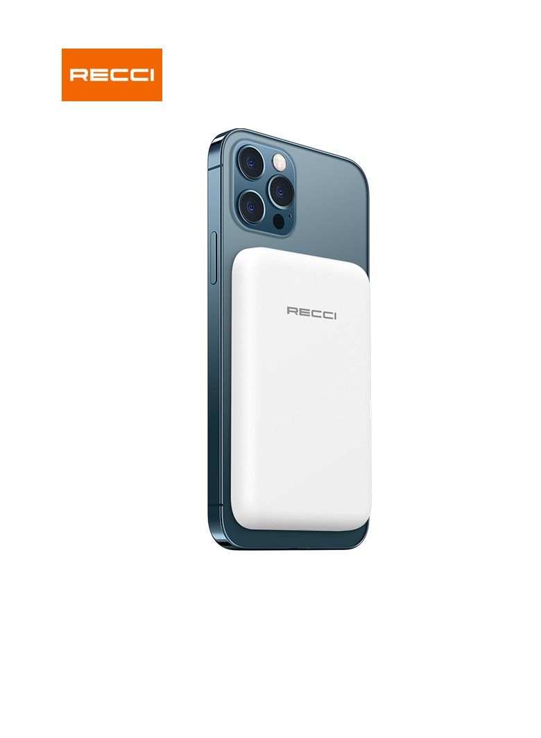 RPB-W05 Wireless Power Bank Get Rid of Wires Wireless magnetic power bank with 5000 mAh battery capacity, fast auto charging with 5 watt power, fits various devices with Lightning input.
