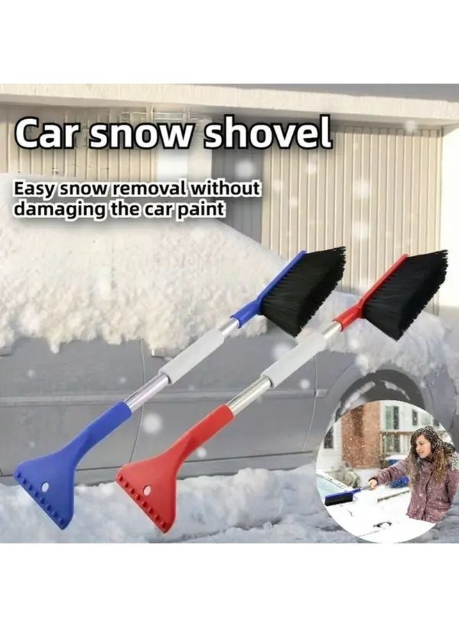 2 in 1 Red Car Snow Shovel and Ice Chopper Detachable Snow Brush for Winter Car Care - Image 2
