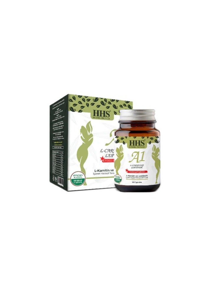 HHS A1 L-carnitine Lepidium Herbal Supplement to Support Weight Loss and Boost Fat Burning - 30 Capsules - Image 2