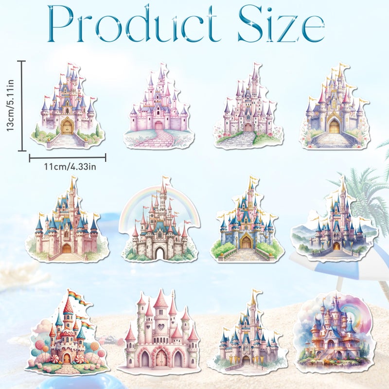 HemerVows Cruise Door Decorations Magnetic, 12 Pcs Princess Castle Cruise Door Magnets, Cruise Magnets for Door Decoration Vacation Fridge - Image 2