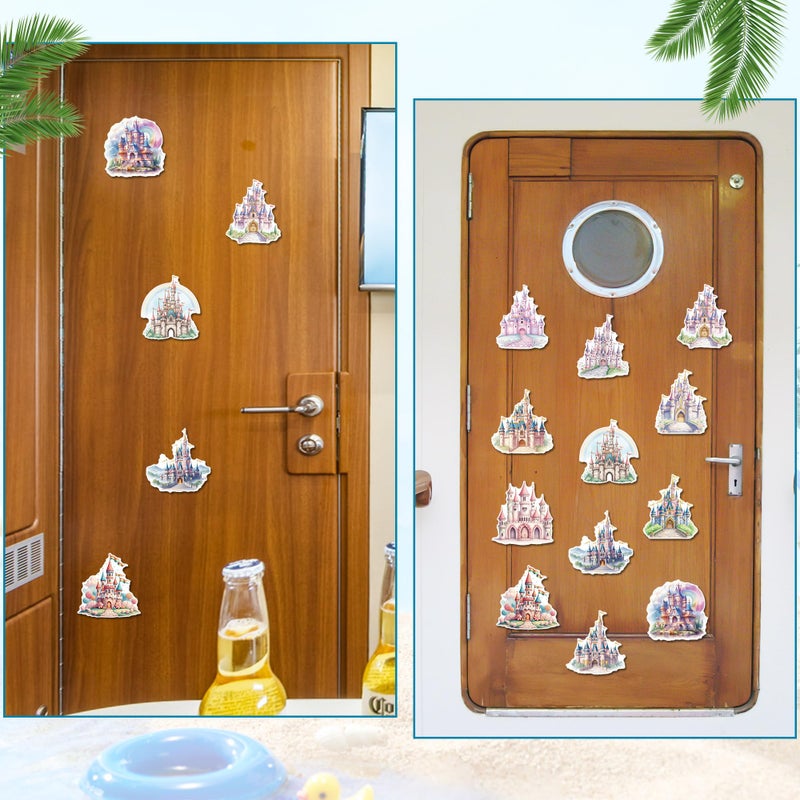 HemerVows Cruise Door Decorations Magnetic, 12 Pcs Princess Castle Cruise Door Magnets, Cruise Magnets for Door Decoration Vacation Fridge - Image 5