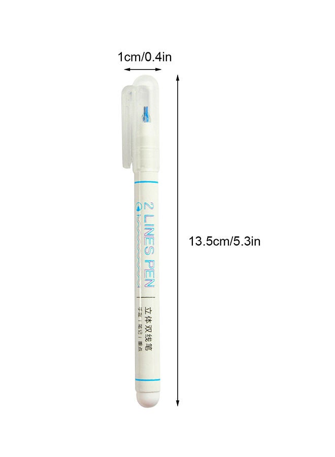 NIBEMINENT Creative Two Lines Gel Pen Blue/Purple - Image 3