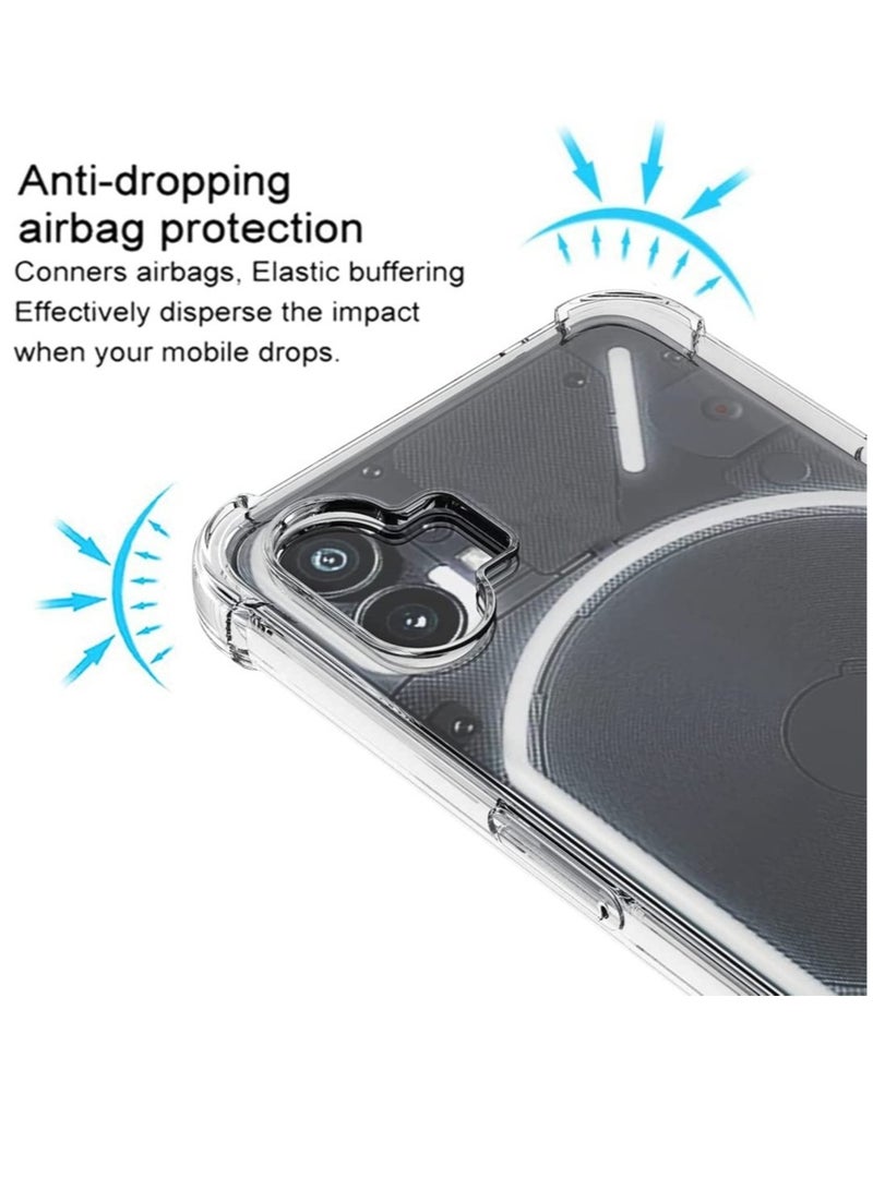 ELTRAZONE Nothing Phone 1 Case Clear Transparent with 2pcs Screen Protector Reinforced Corners TPU Shock-Absorption Flexible Cell Phone Cover for Nothing Phone 1 - Image 5