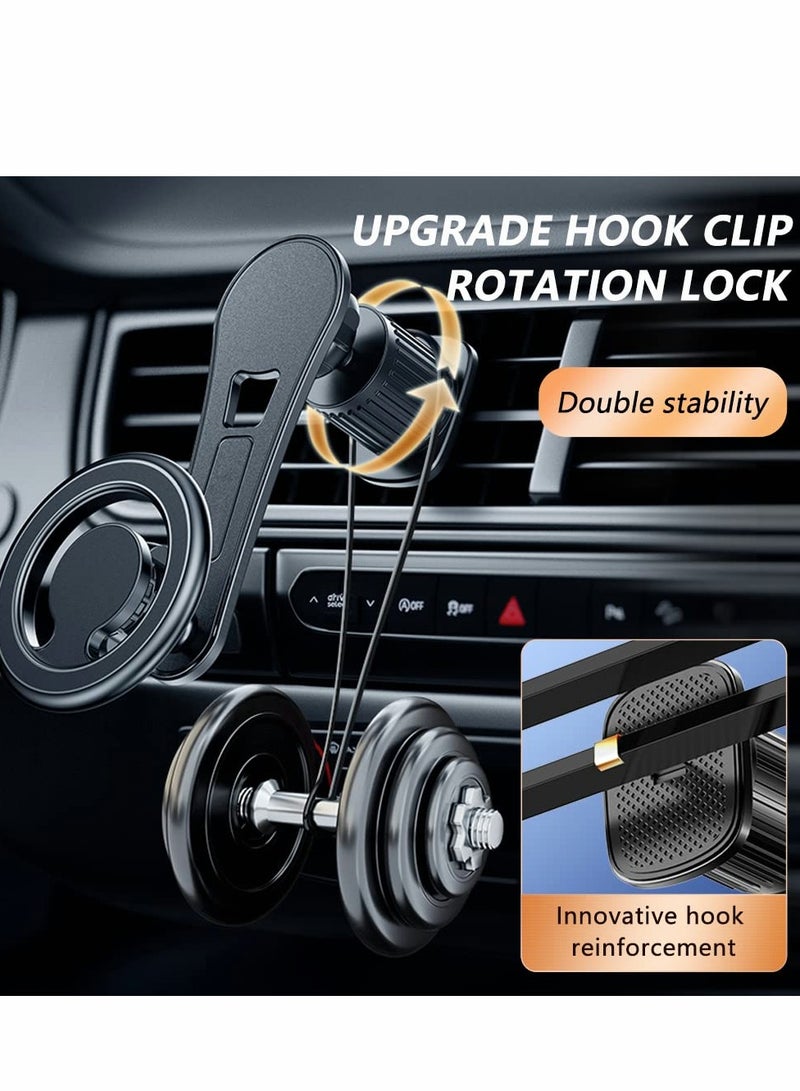 Excefore Compatible for MagSafe Car Mount [2022 New Upgrade] Vent 360° Rotation Magnetic Phone Holder Car, Cell iPhone 12 13 14 Pro Max/All Smart Phones(Black) - Image 5