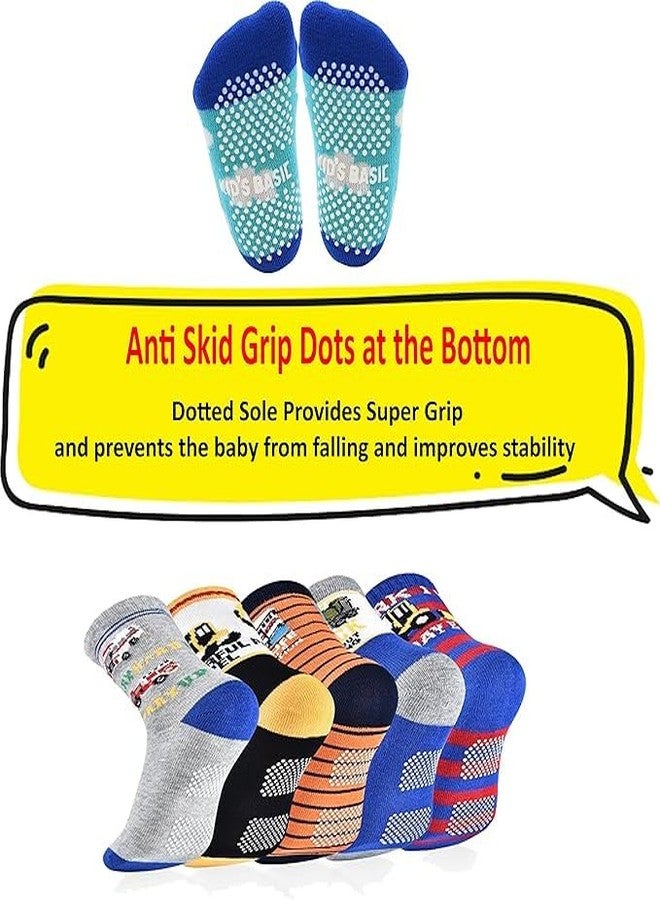 ميني بيري جوارب ميني بيري للأطفال الرضع من القطن العضوي مانعة للانزلاق (مقاسات: 6 أشهر، 12 شهرًا، 4، متعددة الألوان) - Image 5