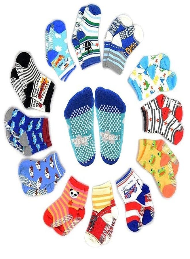 ميني بيري جوارب ميني بيري للأطفال الرضع من القطن العضوي مانعة للانزلاق (مقاسات: 6 أشهر، 12 شهرًا، 4، متعددة الألوان) - Image 3