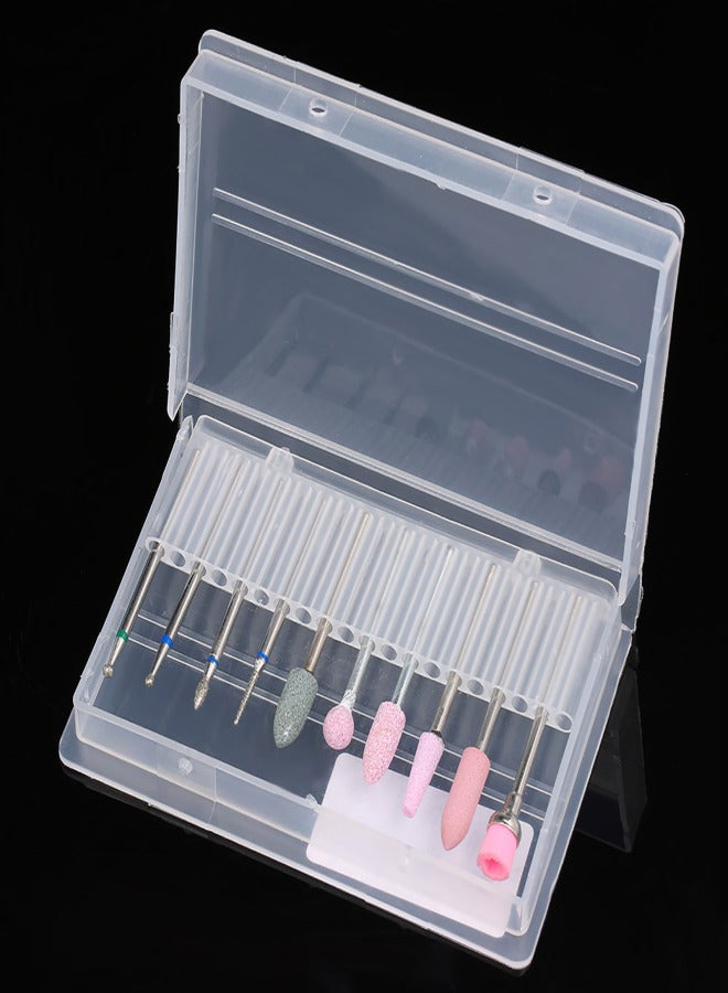 10pcs Nail Drill Bits Cuticle Cleaner Drill Brush Rotary Polishing File Grinding Heads Nail Salon Tools - Image 5