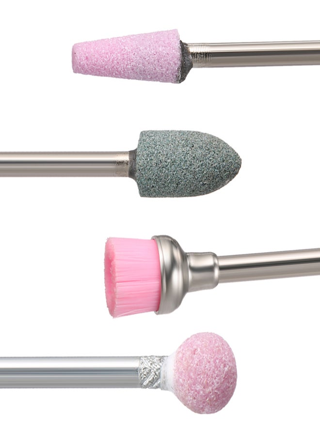 10pcs Nail Drill Bits Cuticle Cleaner Drill Brush Rotary Polishing File Grinding Heads Nail Salon Tools - Image 3