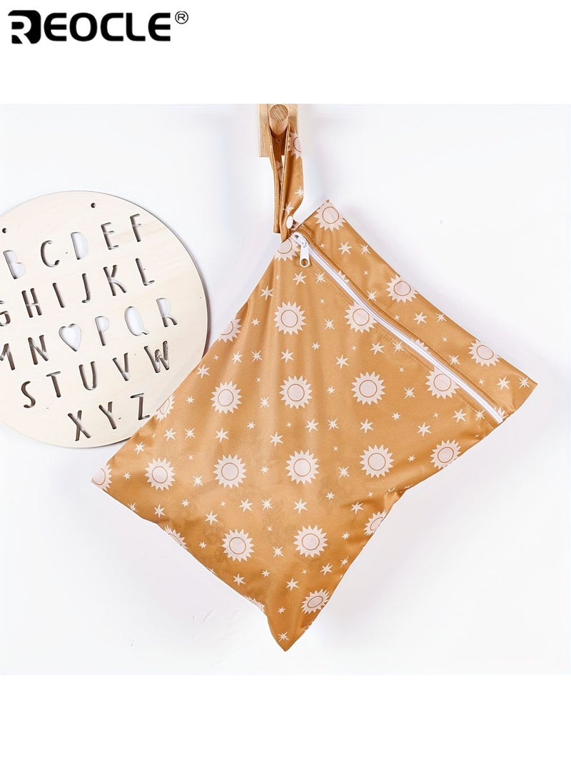 REOCLE Baby Diaper Organizer Bag with Zipper Closure Portable Diaper Case Large Capacity Travel Diaper Storage Easy Clean Material Design for On-the-Go Parent - Image 2