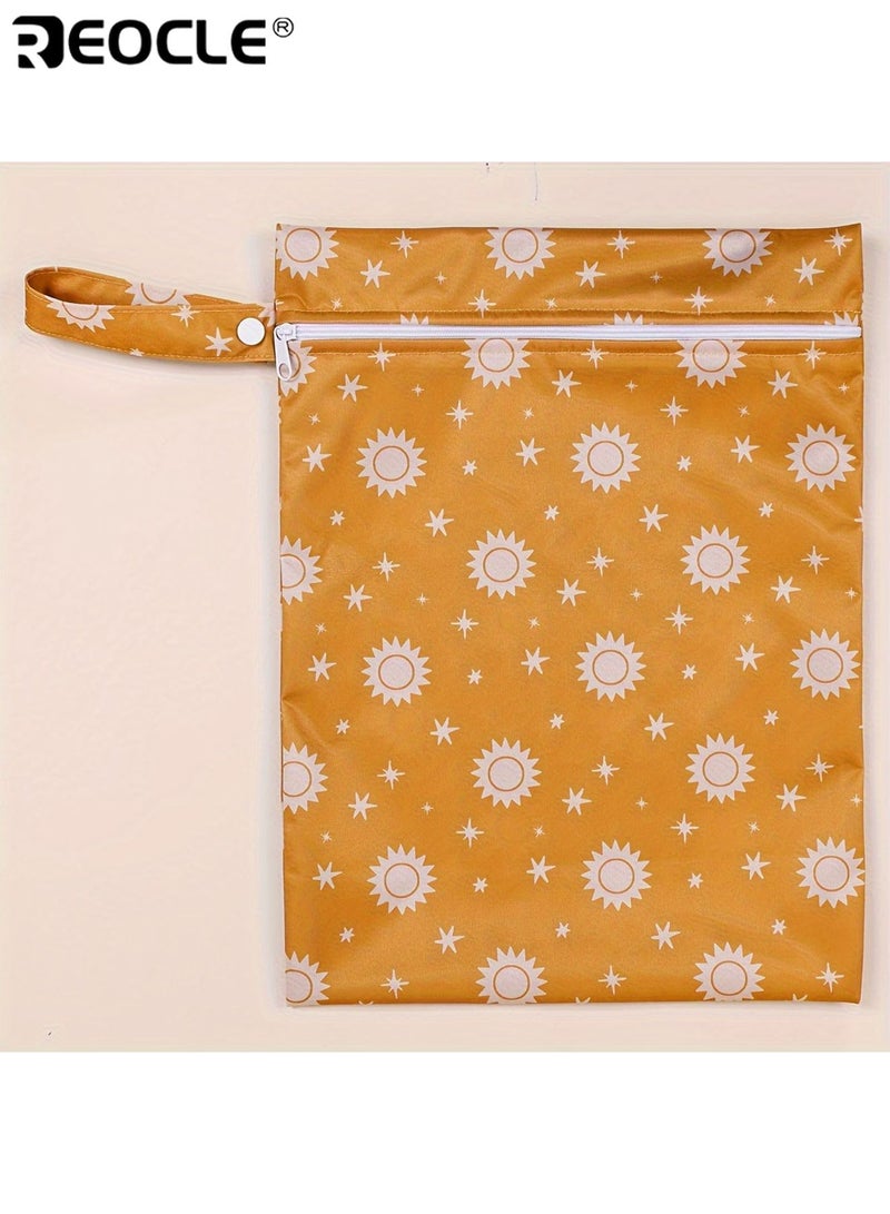 REOCLE Baby Diaper Organizer Bag with Zipper Closure Portable Diaper Case Large Capacity Travel Diaper Storage Easy Clean Material Design for On-the-Go Parent - Image 3