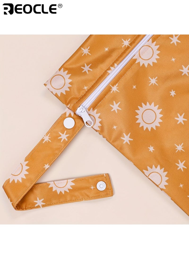 REOCLE Baby Diaper Organizer Bag with Zipper Closure Portable Diaper Case Large Capacity Travel Diaper Storage Easy Clean Material Design for On-the-Go Parent - Image 4