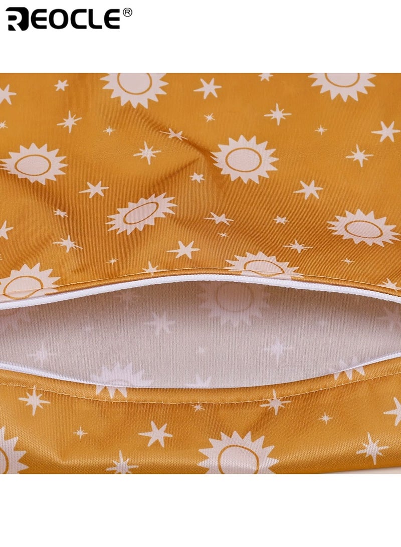 REOCLE Baby Diaper Organizer Bag with Zipper Closure Portable Diaper Case Large Capacity Travel Diaper Storage Easy Clean Material Design for On-the-Go Parent - Image 5