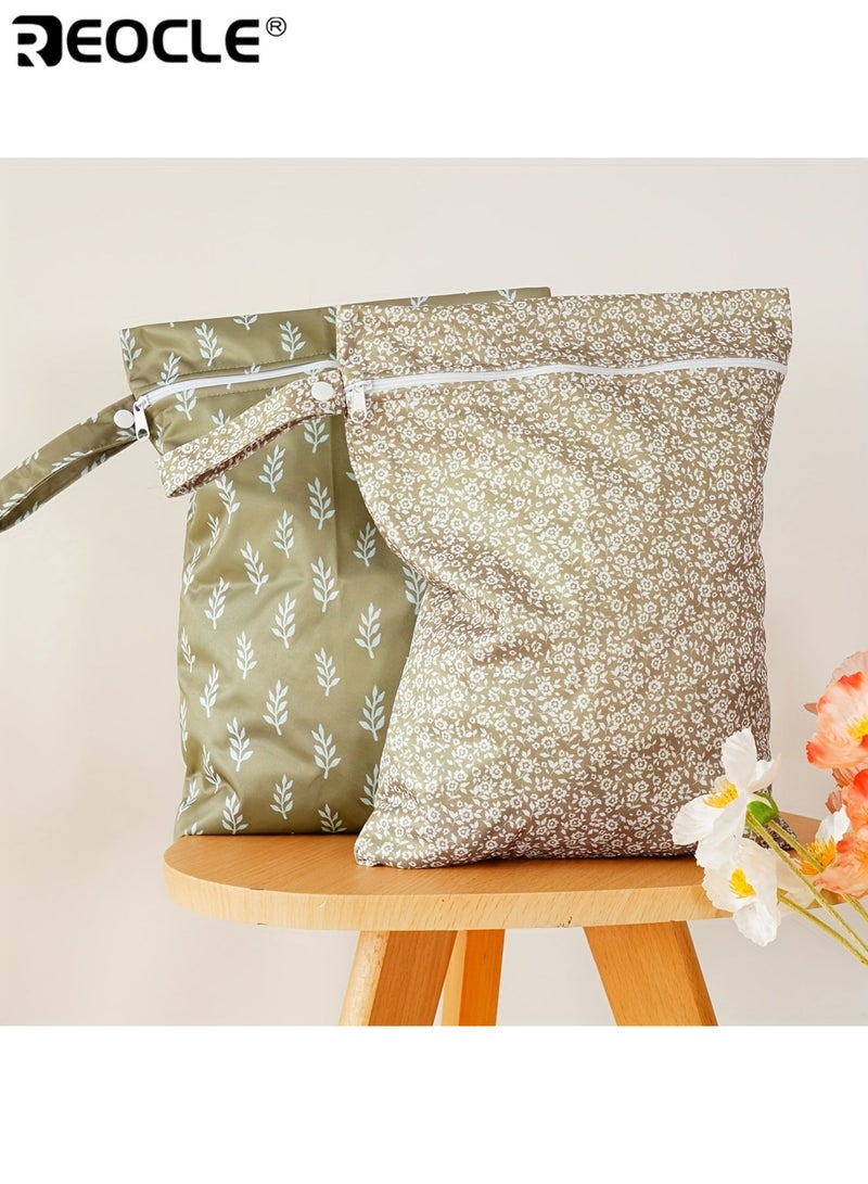 REOCLE Baby Diaper Organizer Bag with Zipper Closure Portable Diaper Case Large Capacity Travel Diaper Storage Easy Clean Material Design for On-the-Go Parent - Image 1