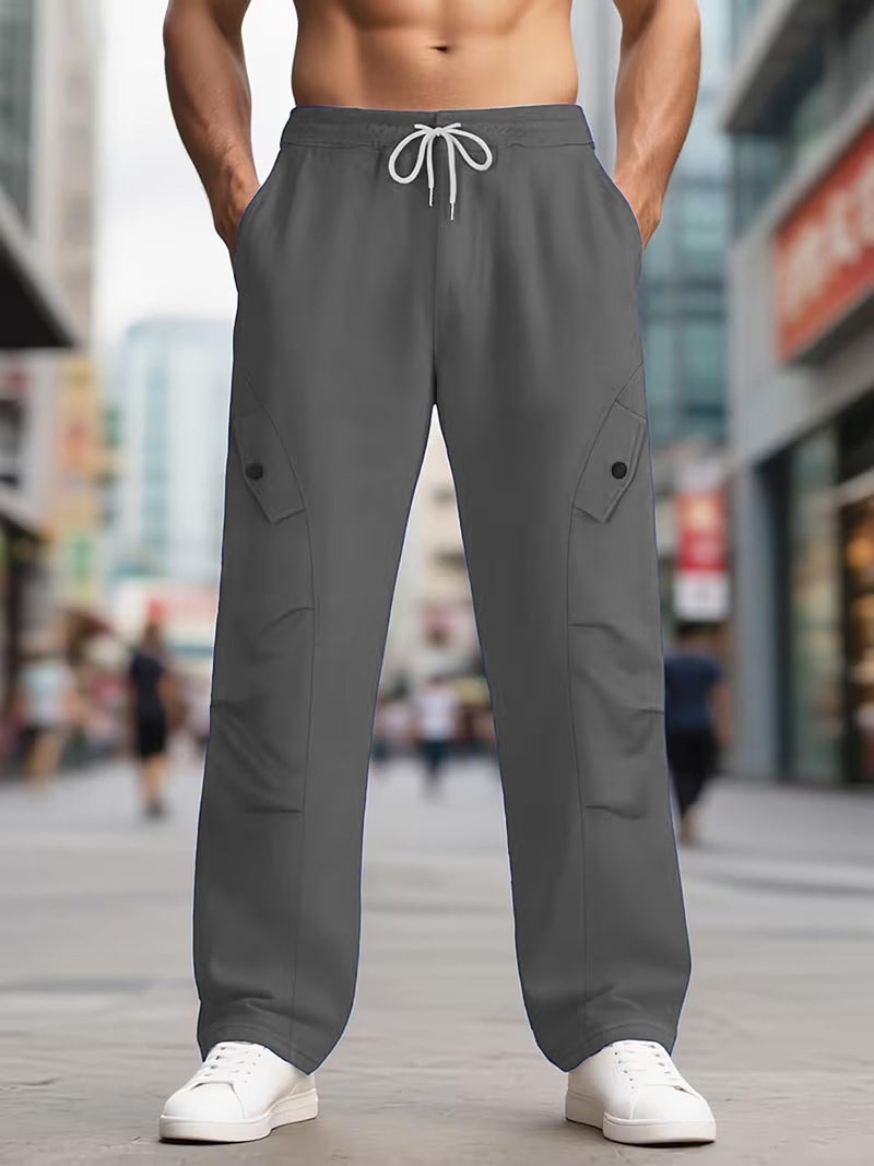 Lymio Track Pant for Men | Regular Fit Casual Jogger Track Pant | Available in Combo Pack of 2 (TP-87-88-Black-Grey-L) - Image 3