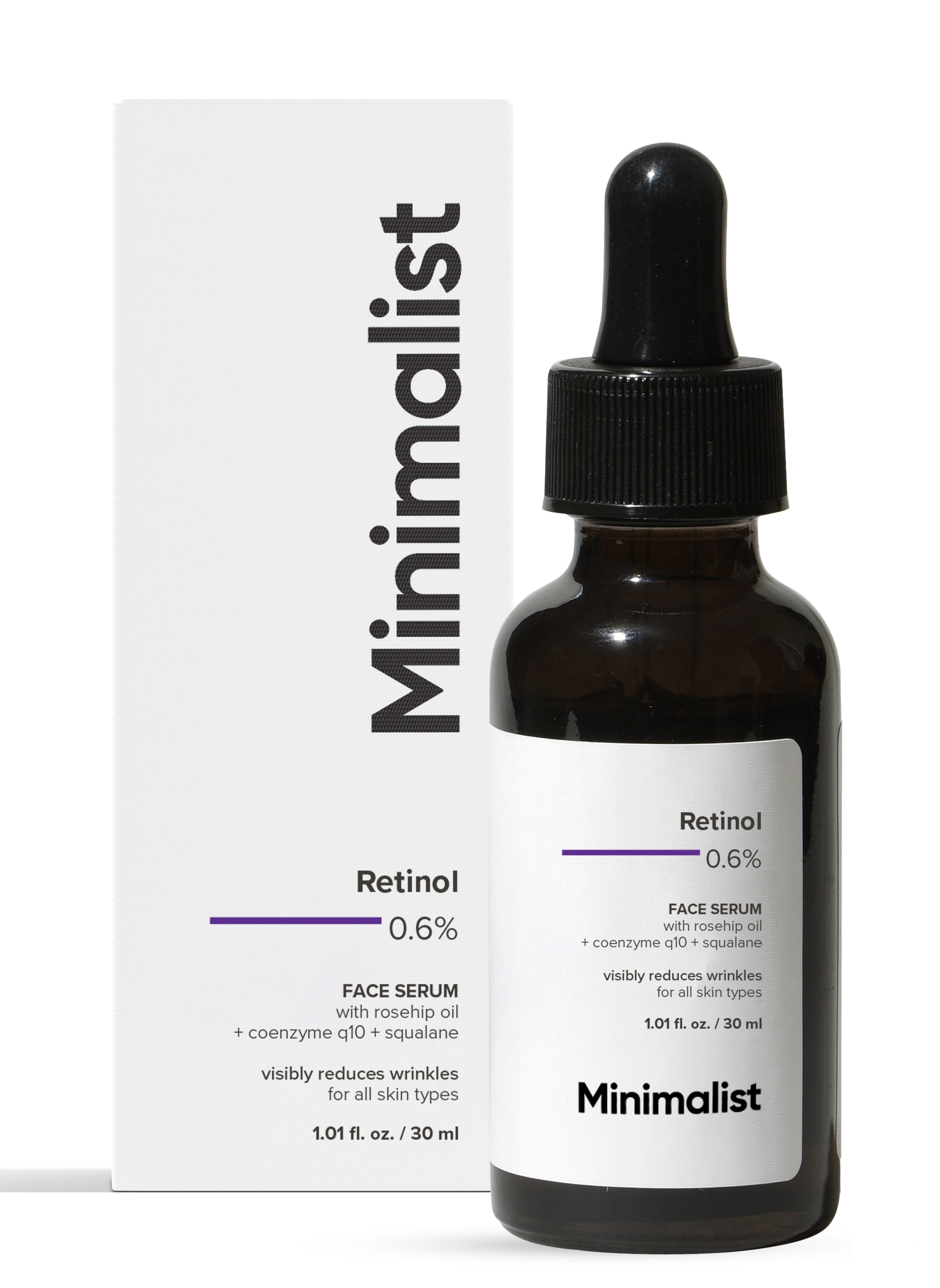 منيماليست Minimalist Retinol 0.6% سيروم وجه متوسط المقاومة لمكافحة الشيخوخة للرجال والنساء | يقلل من الخطوط الدقيقة والتجاعيد. 