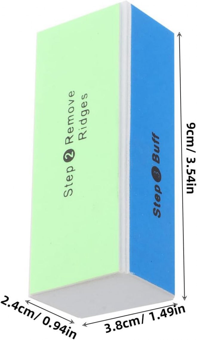 FAVOMOTO 10pcs Nail Sanding Blocks and Polishing Buffers Rectangular Fine Grit Manicure File Blocks for Natural Nails for Travel and Everyday Hand Foot Care - Image 2