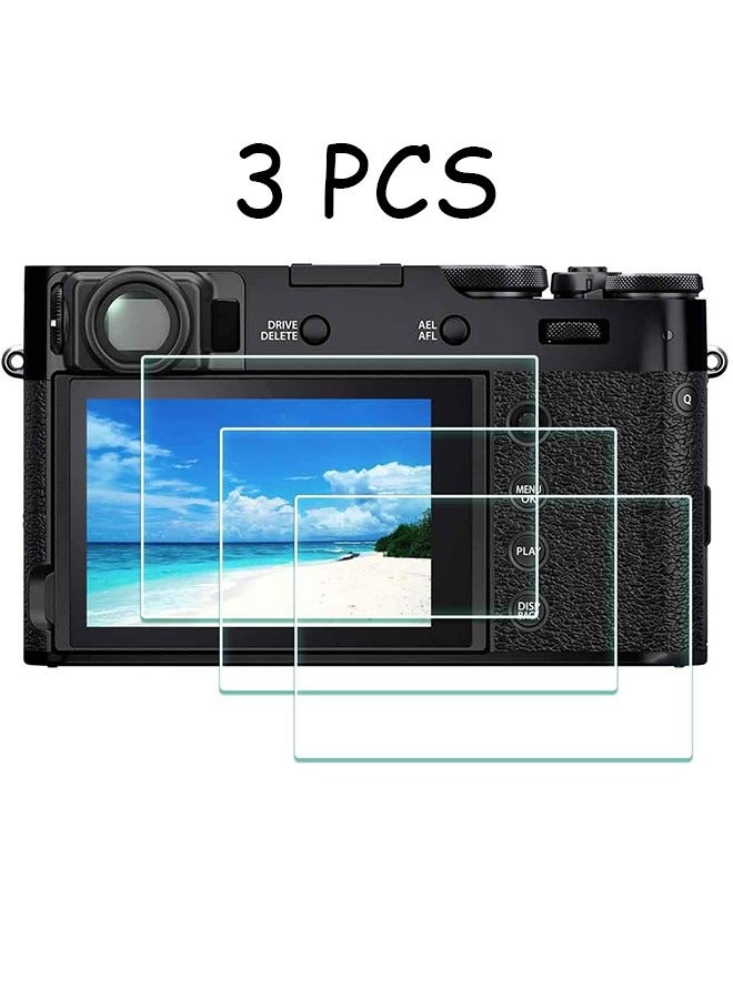 Unewshi 3 PACK Screen Protector for Fujifilm X100VI X100V X-E4 X-T4 Fuji X-100VI X100V XE4 XT4, 0.3mm 9H Hardness Tempered Glass Cover Anti-Scrach Anti-Bubble  - Image 1