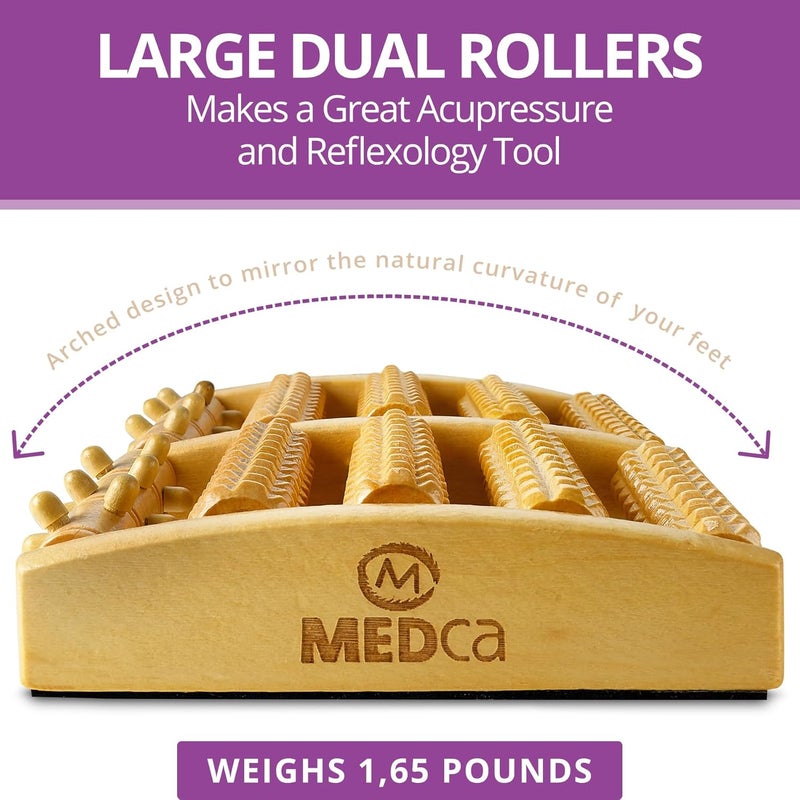 MEDca Pressure Point Therapy Massager XLarge Dual Foot Massager Roller Feet Arch and Heel Pain Plantar Fasciitis Relief Improve Circulation and Acupressure - Image 4