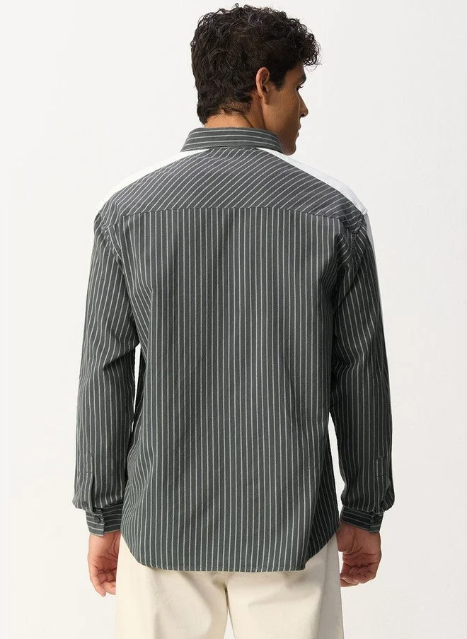 The Souled Store  The Souled Store Men Pinstripes Striped Casual Shirt  | Best Price UAE