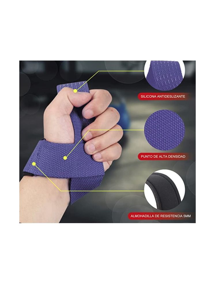 SKDK Lifting Straps Deadlift Gym Wrist Weightlifting with Neoprene Cushioned Padded and Anti-Skid Silicone - for Weightlifting, Bodybuilding, Xfit, Strength Training - Image 5
