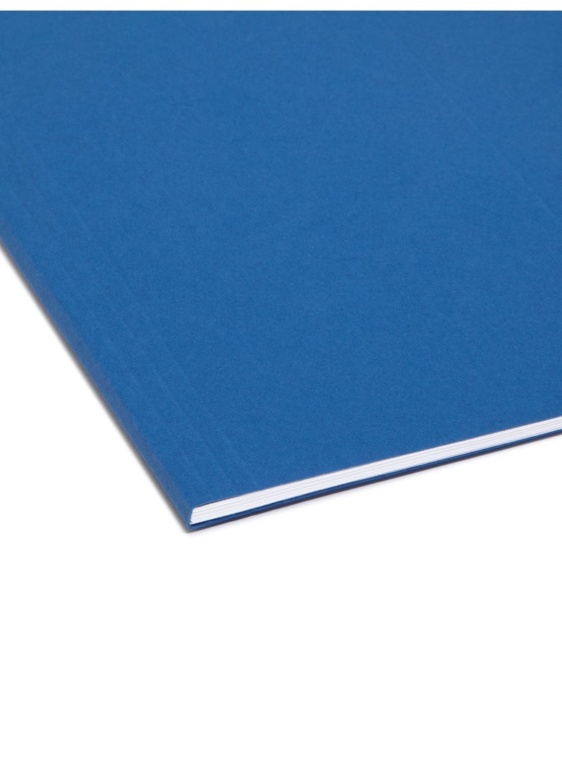 Smead Smead Colored Hanging File Folder with Tab, 1/5-Cut Adjustable Tab, Letter Size, Navy, 25 per Box (64057)  - Image 5