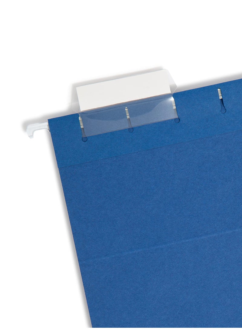 Smead Smead Colored Hanging File Folder with Tab, 1/5-Cut Adjustable Tab, Letter Size, Navy, 25 per Box (64057)  - Image 2