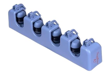Fivanio Wall Mounted Mop and Broom Holder with 4 Slot Position with 5 Hooks Garage Storage  - Image 1
