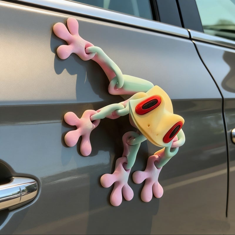 3D Printed Magnetic Jointed Frog Toy, Glow in the Dark - Image 2