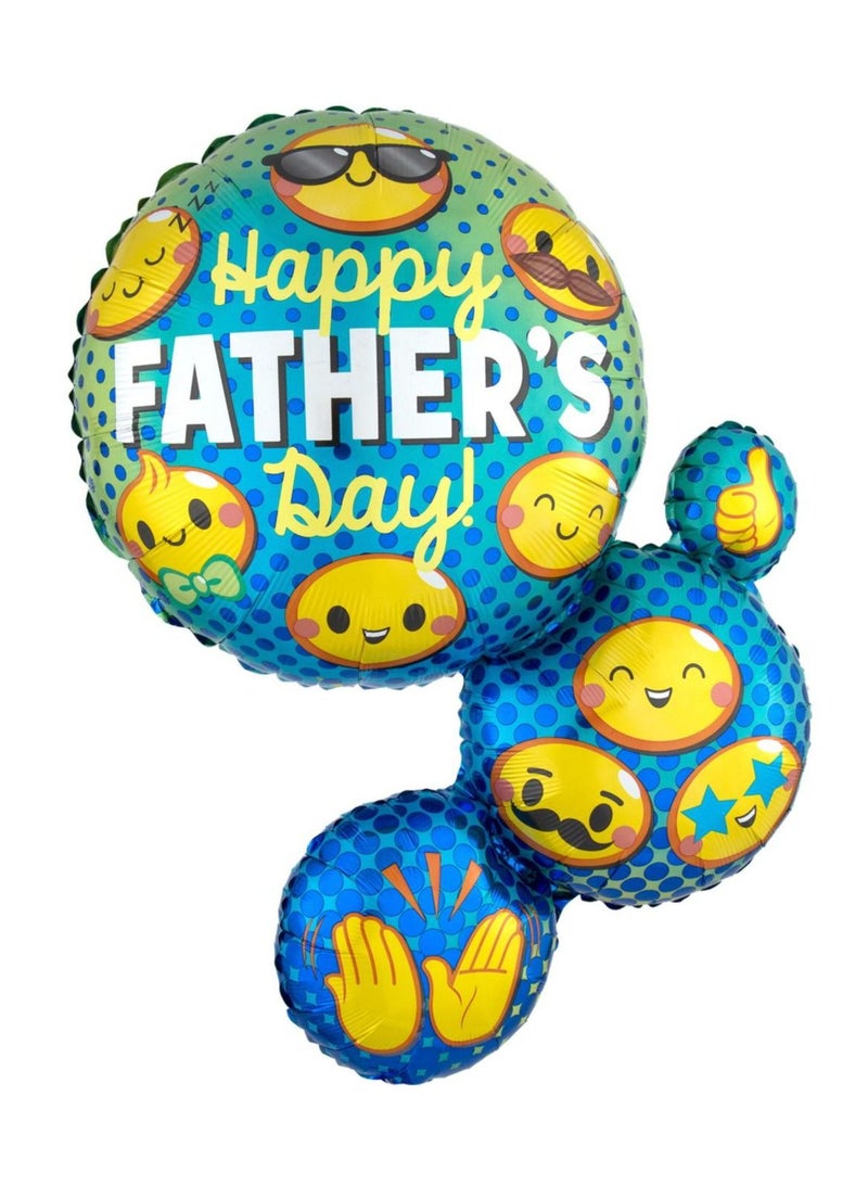 Anagram Father's Day Emoticon Bubbles SuperShape Balloon 55x71cm