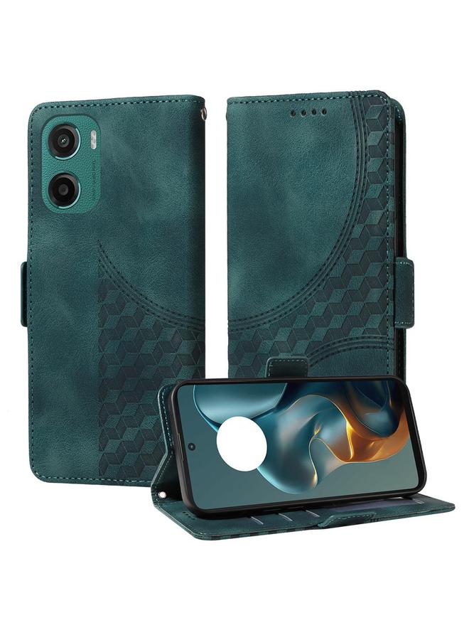 S-TOP Case For Motorola Moto G05 / E15 Embossed Rhombus Starry Leather Phone Case - Image 1