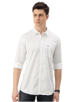Peter England Peter England Men's Everyday Ditsy Print Slim Fit Full Sleeve Casual Shirt | 100% Cotton  - Image 1